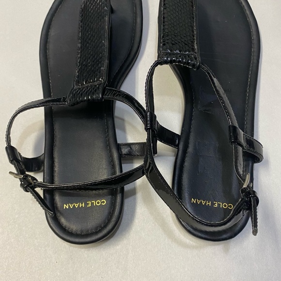 Cole Haan Women’s Sandals Shoes Size 9B Leather Patent Strappy Flats NWOT - Picture 6 of 13